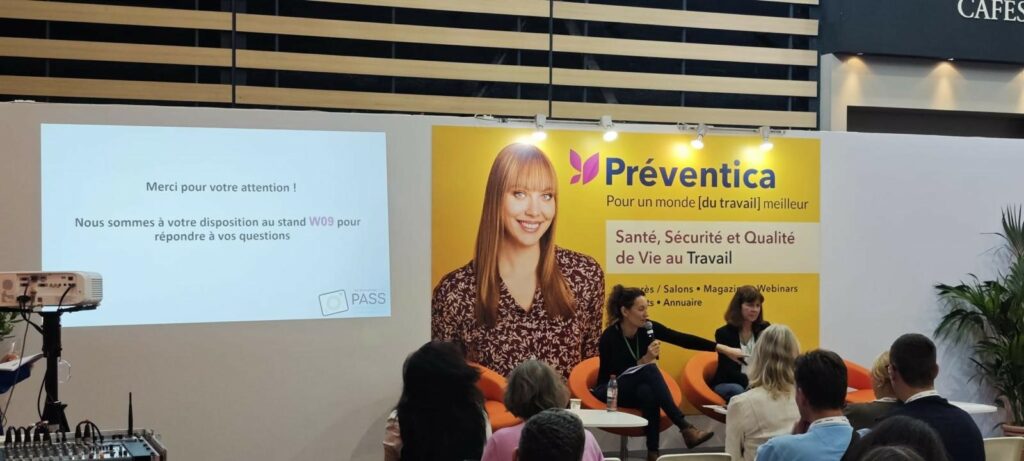 Les conseillères en bilan de compétences avec spécialisation handicap "Pass Compétences" lors de la conférence « Réussir la reconversion professionnelle de vos collaborateurs en difficultés de santé »